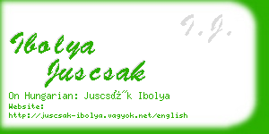 ibolya juscsak business card